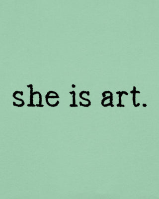 Hoodie Oversize Brodé "She Is Art"