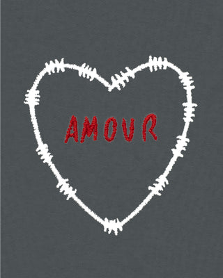 Cropped Hoodie Brodé "Amour"