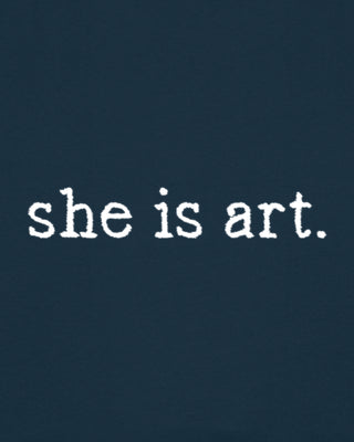 Hoodie Oversize Brodé "She Is Art"