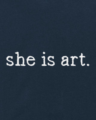 T-shirt Oversize Brodé "She Is Art"