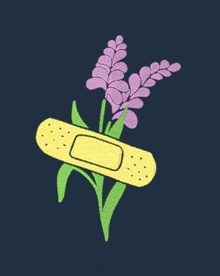 Cropped Hoodie à Zip Brodé "Bandage"