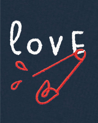 Cropped Hoodie Brodé "Love"