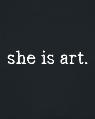 Hoodie Oversize Brodé "She Is Art"