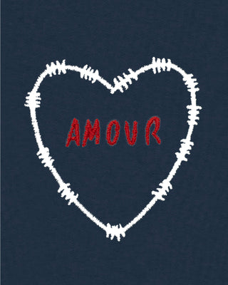 Cropped Hoodie Brodé "Amour"