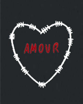 Cropped Hoodie Brodé "Amour"