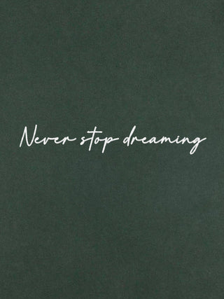 T-shirt Roll Up Brodé "Never Stop Dreaming"