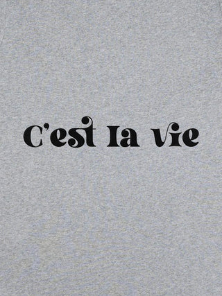 T-shirt Roll Up Brodé "C'est La Vie"