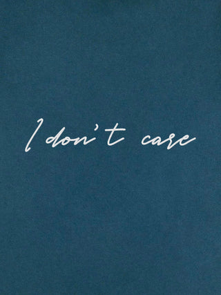 T-shirt Roll Up Brodé "I Don't Care"