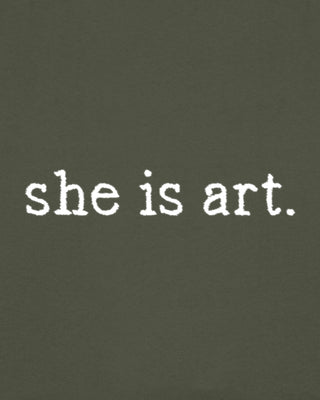 Hoodie Oversize Brodé "She Is Art"