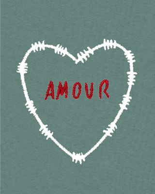 Cropped Hoodie Brodé "Amour"