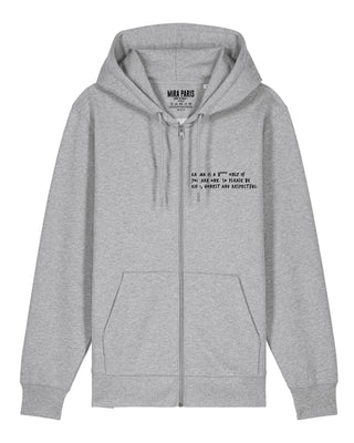 Hoodie à Zip Brodé "Karma is a B****"