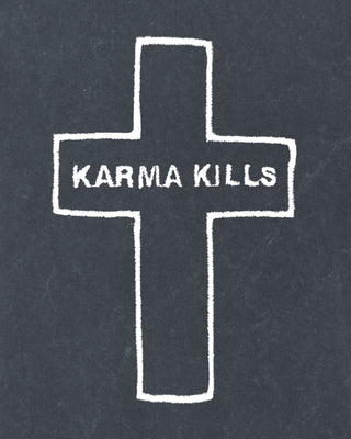 Polo Vintage Brodé "Karma Kills"