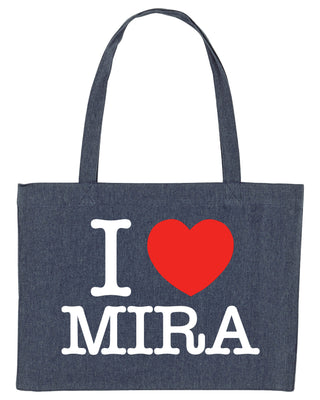 Shopping Bag Brodé "I Love Mira"