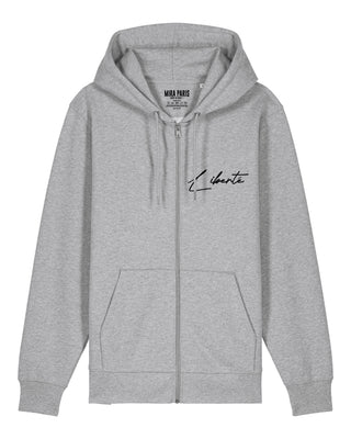 Hoodie à Zip Brodé "Liberté"