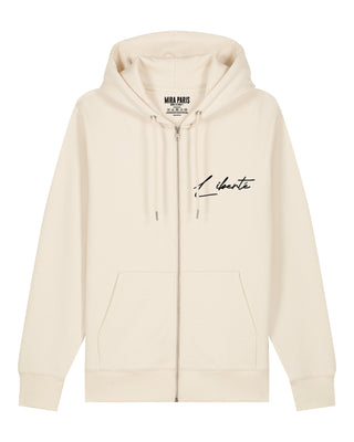 Hoodie à Zip Brodé "Liberté"