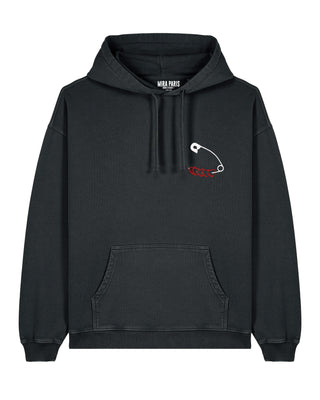 Hoodie Oversize Brodé "Heart Pins"