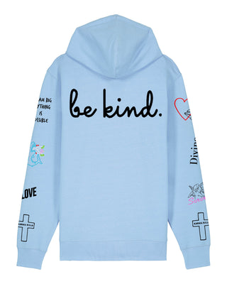 Hoodie à Zip Brodé "Be Kind"