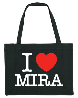 Shopping Bag Brodé "I Love Mira"