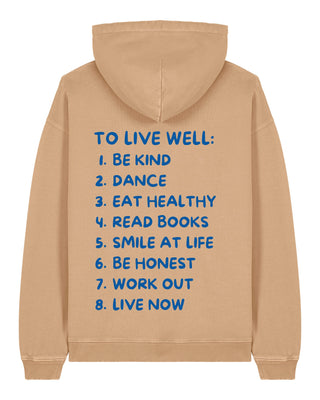 Hoodie Oversize "To Live Well"