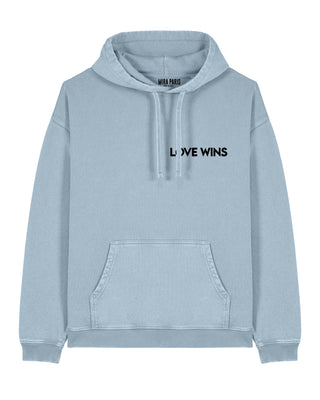 Hoodie Oversize Brodé "Love Wins"