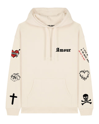 Hoodie Oversize Brodé "Amour Gothic"