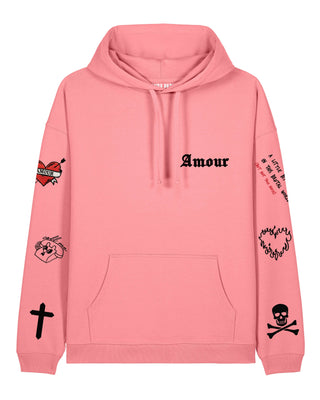 Hoodie Oversize Brodé "Amour Gothic"