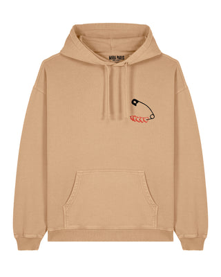 Hoodie Oversize Brodé "Heart Pins"