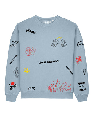 Sweatshirt Oversize "Graffiti Mira"