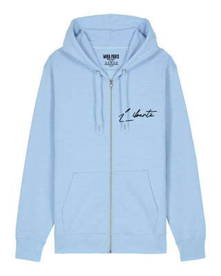 Hoodie à Zip Brodé "Liberté"