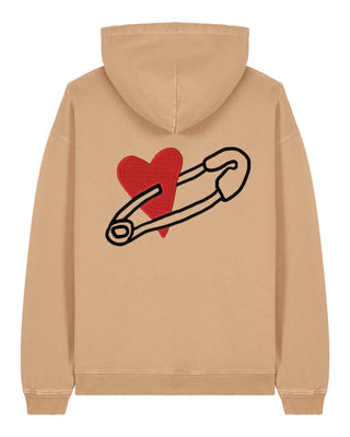Hoodie Oversize Brodé "Coeur Pins"