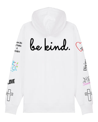 Hoodie à Zip Brodé "Be Kind"