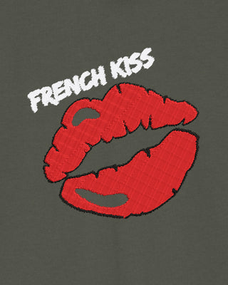 Hoodie à Zip Brodé "French Kiss"