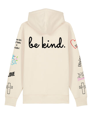 Hoodie à Zip Brodé "Be Kind"