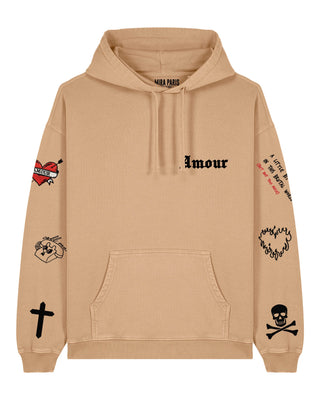 Hoodie Oversize Brodé "Amour Gothic"