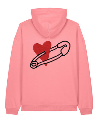 Hoodie Oversize Brodé "Coeur Pins"