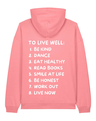 Hoodie Oversize "To Live Well"