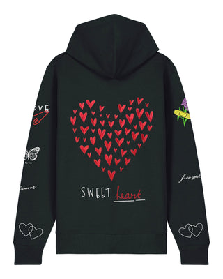 Hoodie à Zip Brodé "Sweetheart"