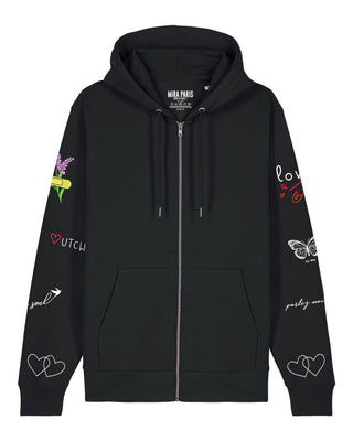 Hoodie à Zip Brodé "Sweetheart"