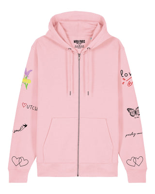 Hoodie à Zip Brodé "Sweetheart"