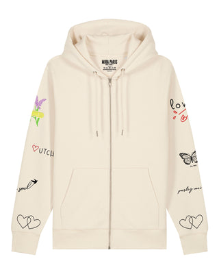 Hoodie à Zip Brodé "Sweetheart"