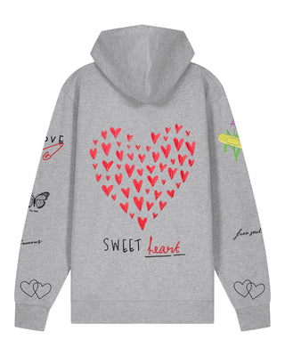 Hoodie à Zip Brodé "Sweetheart"