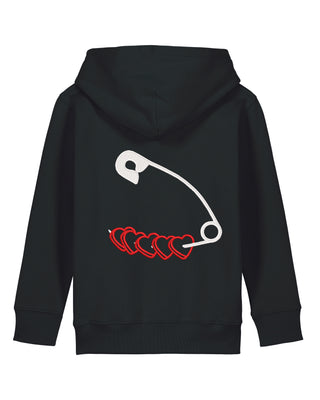 Hoodie Kids Brodé "Heart Pins"