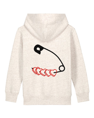 Hoodie Kids Brodé "Heart Pins"