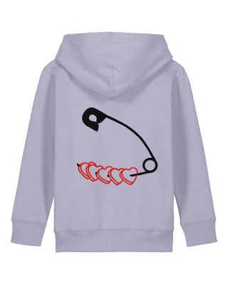 Hoodie Kids Brodé "Heart Pins"