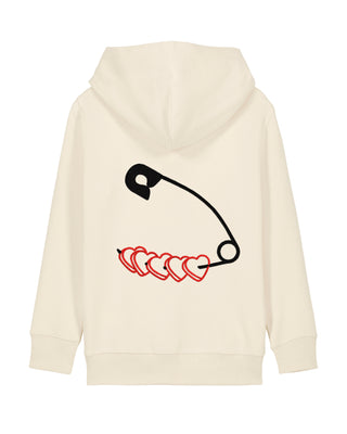 Hoodie Kids Brodé "Heart Pins"