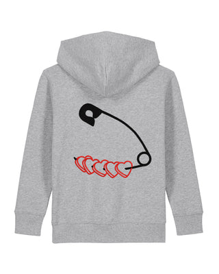 Hoodie Kids Brodé "Heart Pins"