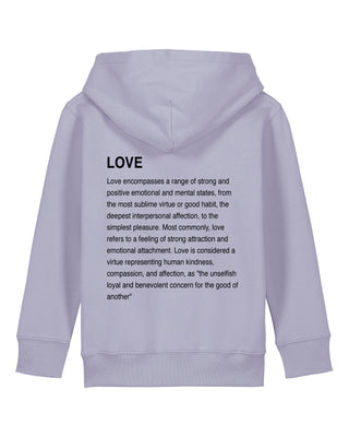 Hoodie Kids Brodé "Love Definition"