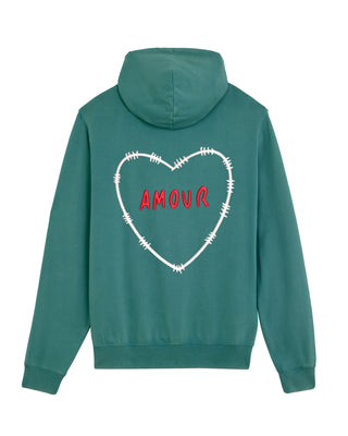 Hoodie Vintage Brodé "Amour"