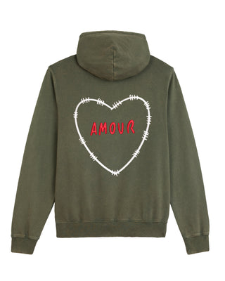 Hoodie Vintage Brodé "Amour"