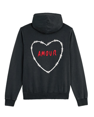 Hoodie Vintage Brodé "Amour"
